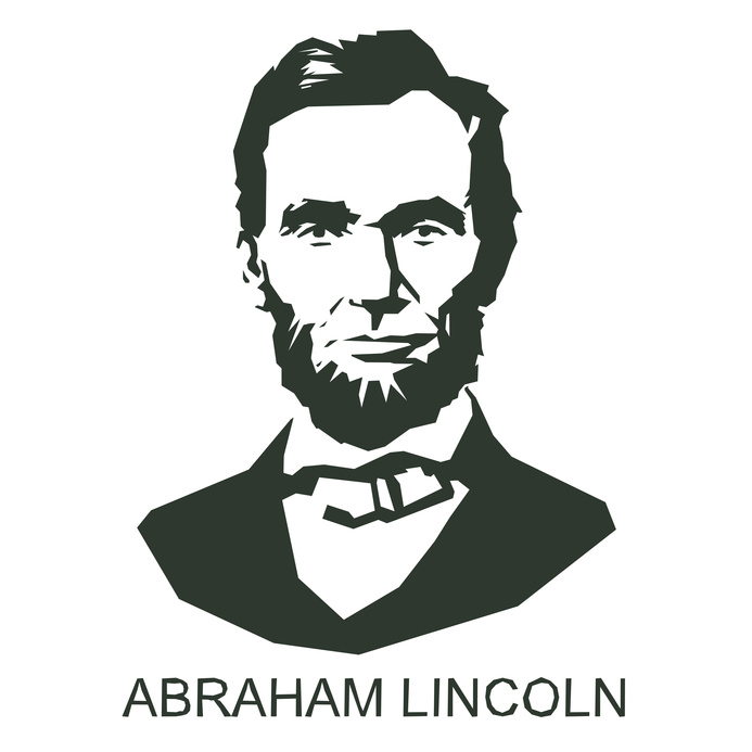 ein gezeichnetes Porträt Abraham Lincolns