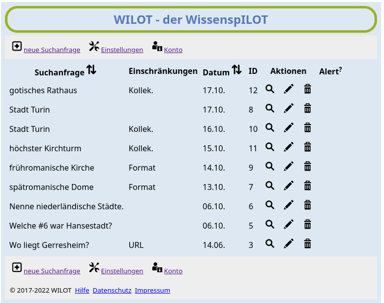 Wikipedia-Suche WILOT